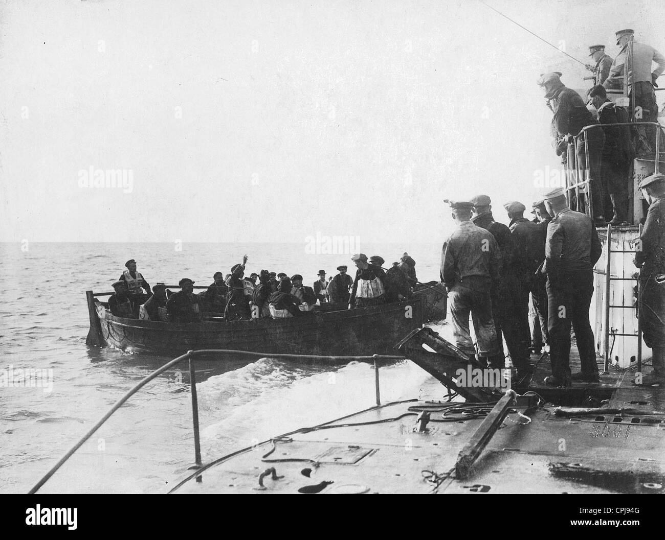 The German submarine U 53 in the Mediterranean, 1917 Stock Photo