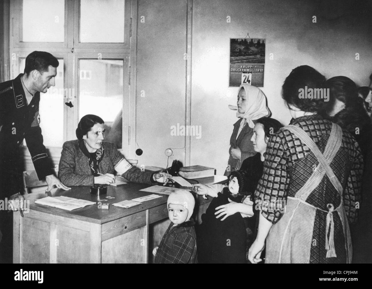 Registration of Volhynia Germans, 1939 Stock Photo