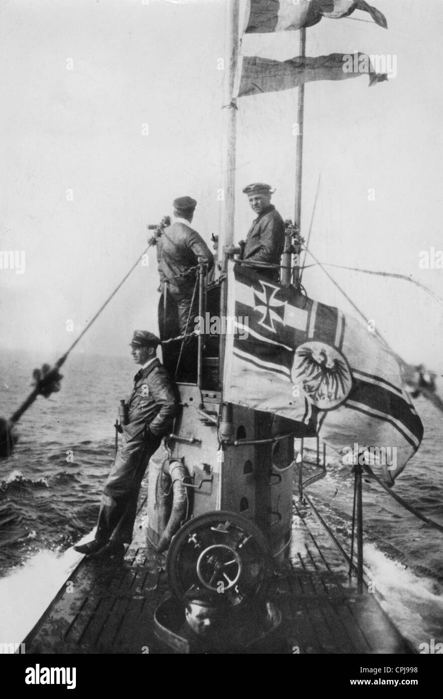 German submarine U 28 in the First World War. Stock Photo