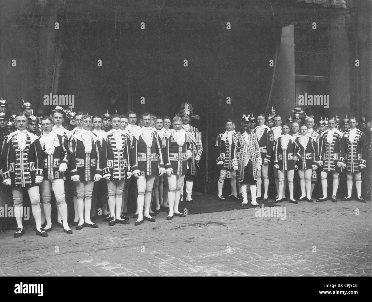 Cadets of the Military Academy Lichterfelde at the wedding of the Duke of Braunschweig, 1913 Stock Photo