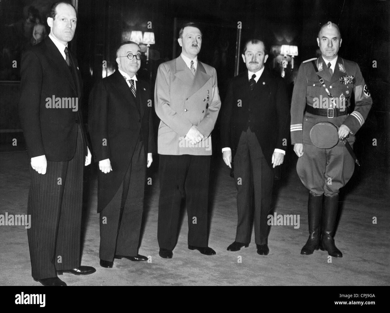 Adolf Hitler with the recipients of the National Prize, 1939 Stock Photo