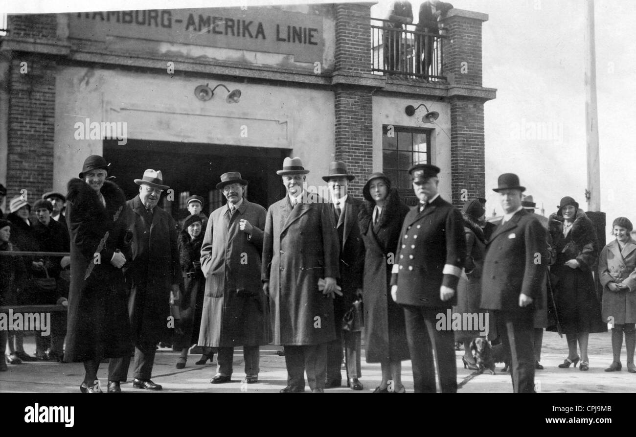 Trip to America by German economic leaders, 1931 Stock Photo