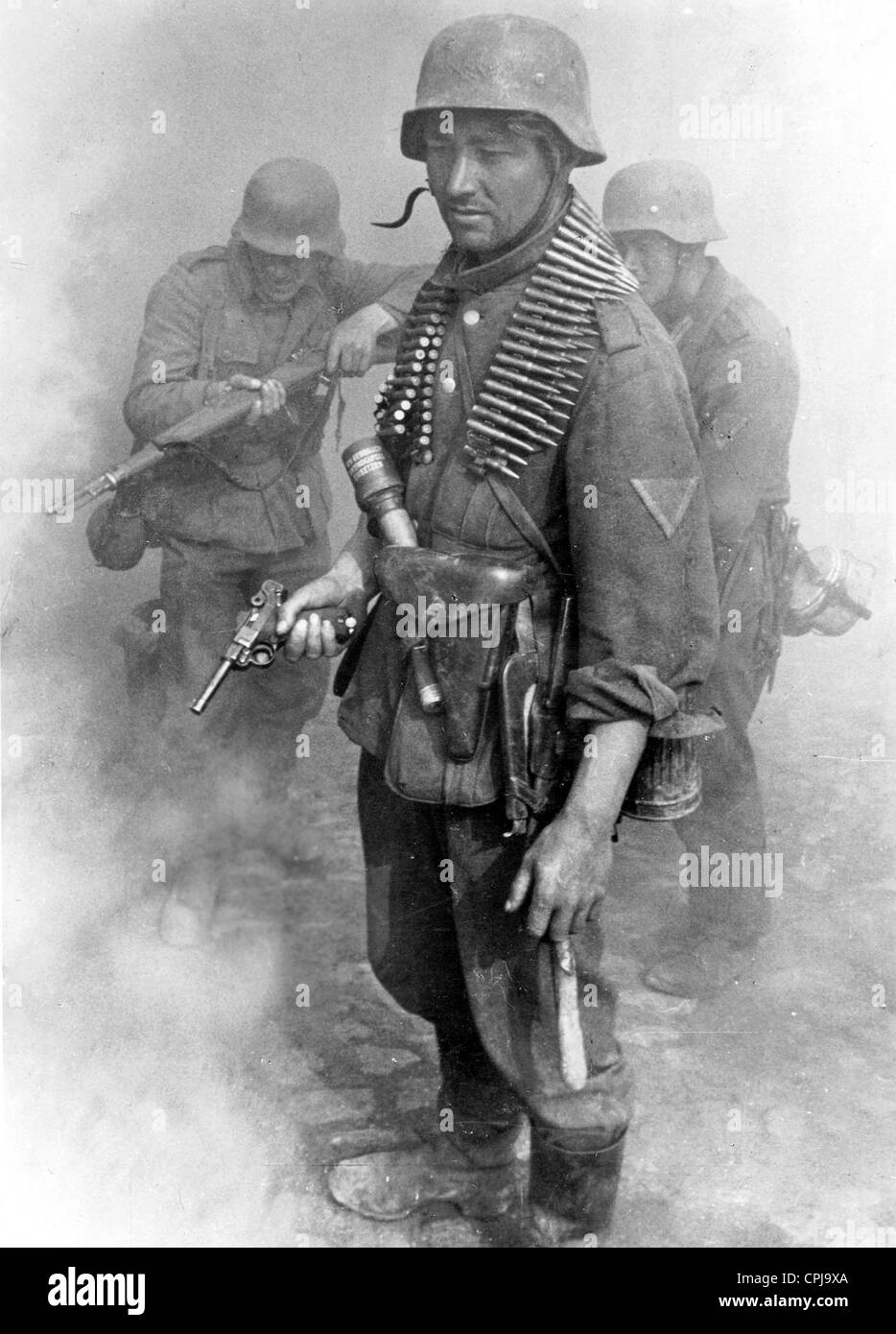 German Infantry in Combat on Crimea, 1942 Stock Photo