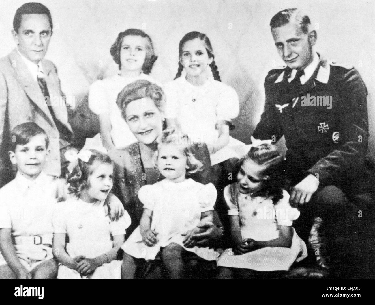 Empire-Minister Dr. Josef Goebbels with his Family, 1942 Stock Photo