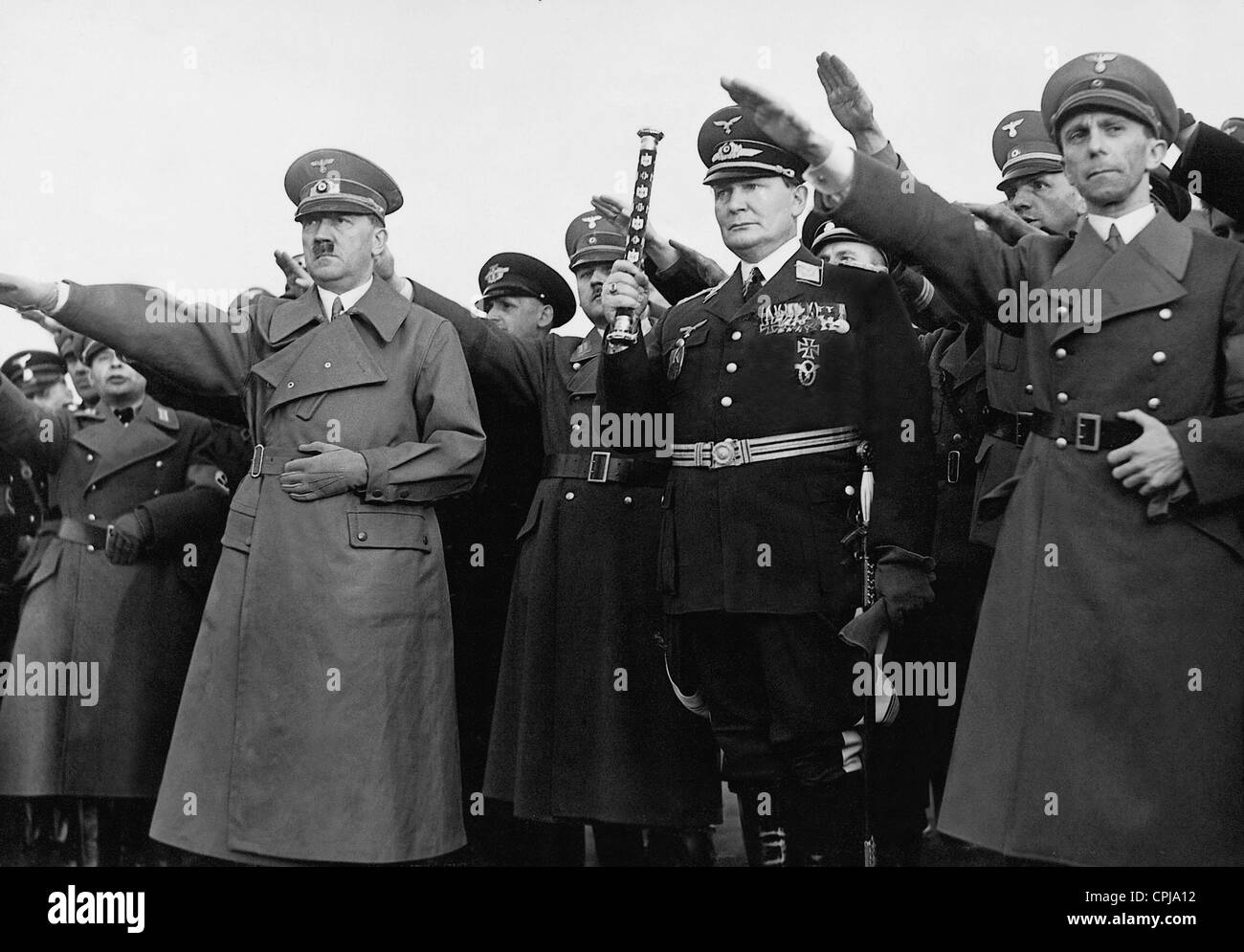 Adolf Hitler, Hermann Goring, Joseph Goebbels, 1938 Stock Photo