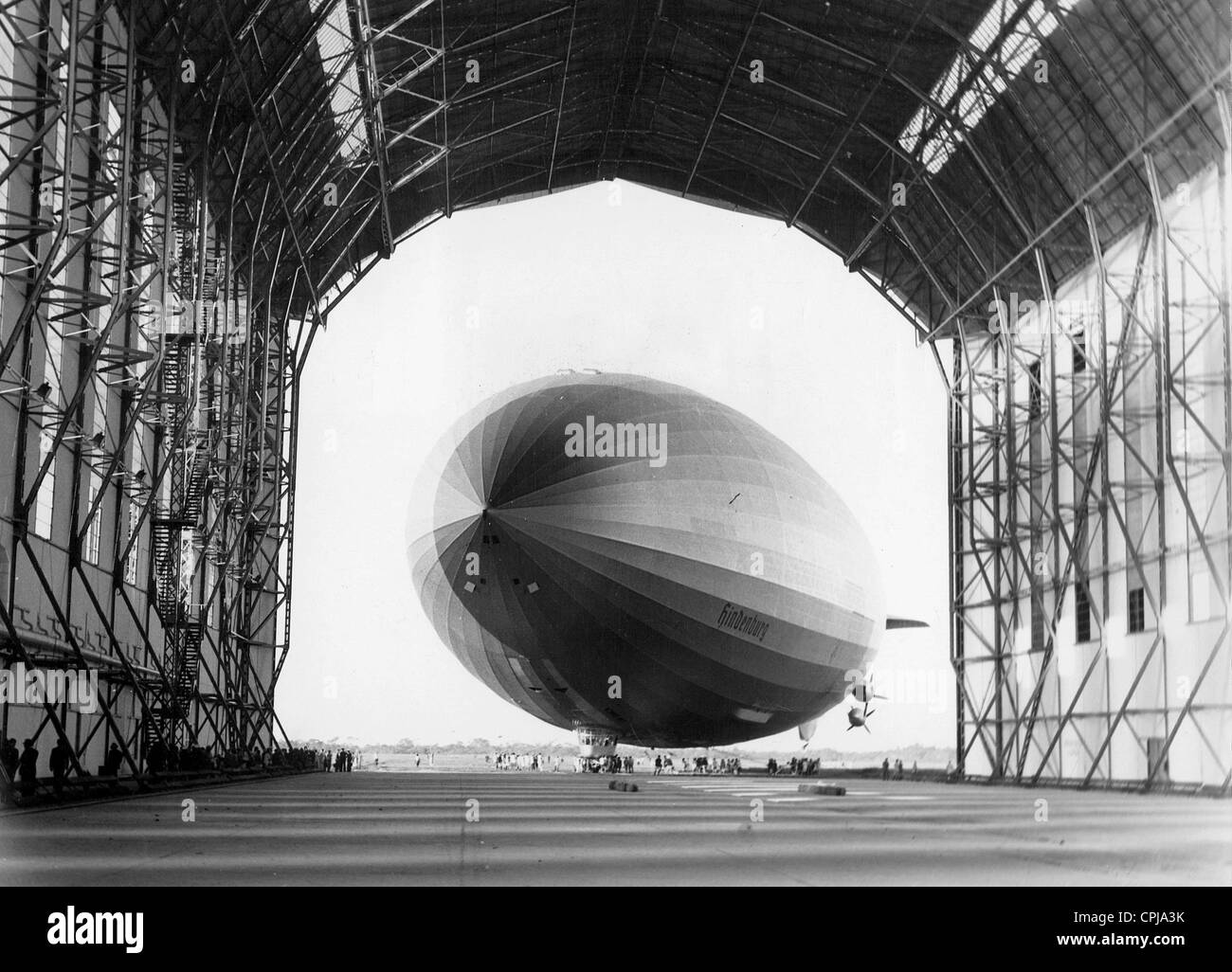 The airship 'Hindenburg' at the airport in Rio de Janeiro, 1936 Stock Photo