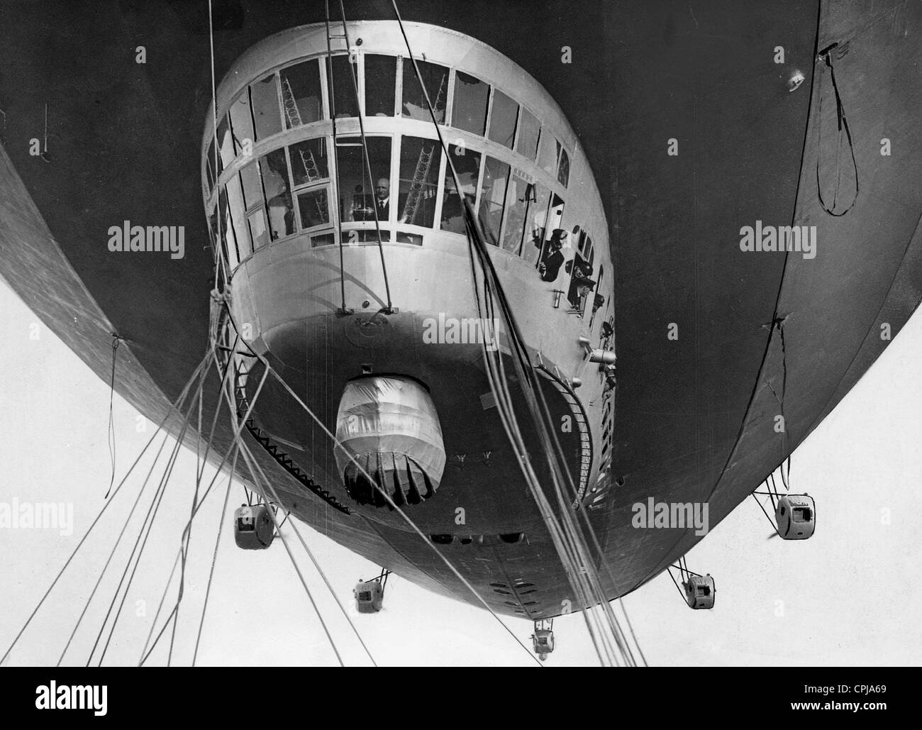 Passenger gondola of the LZ 127 'Graf Zeppelin', 1929 Stock Photo