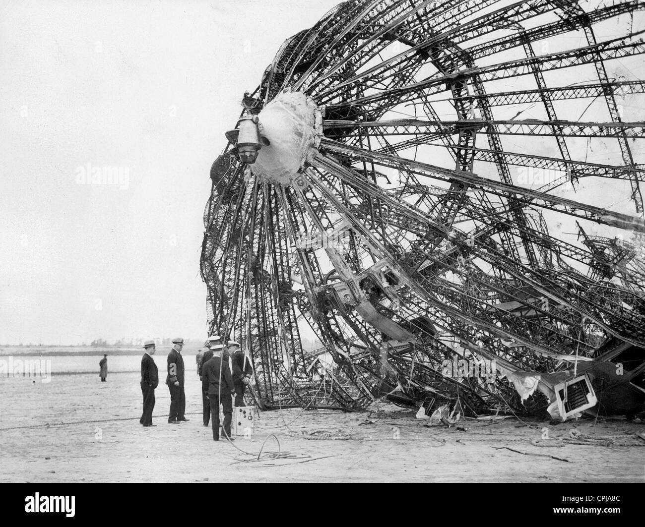 Wreck of the LZ 129 'Hindenburg' Stock Photo