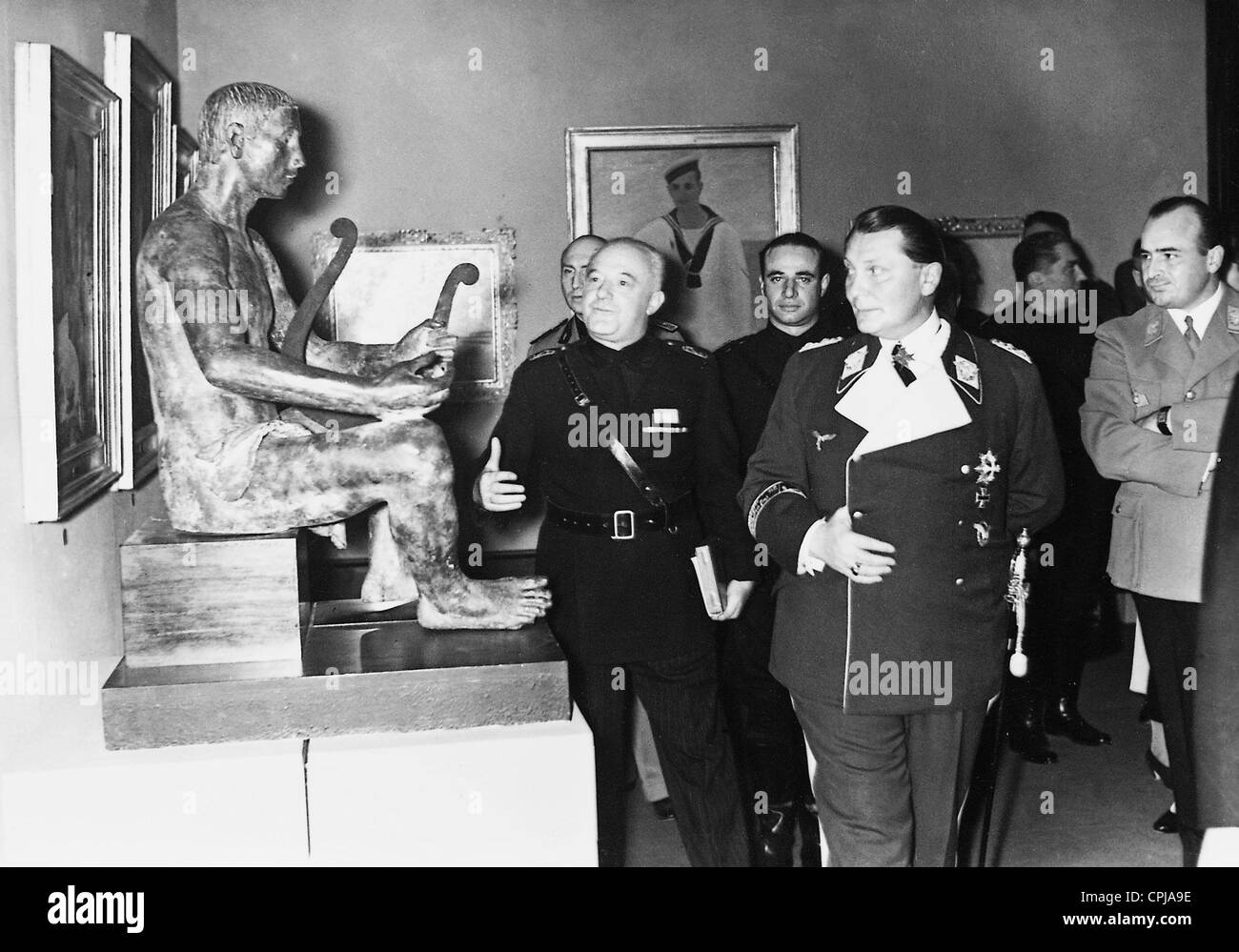 Hermann Goring and Solmit at the opening of an exhibition of Italian art, 1937 Stock Photo