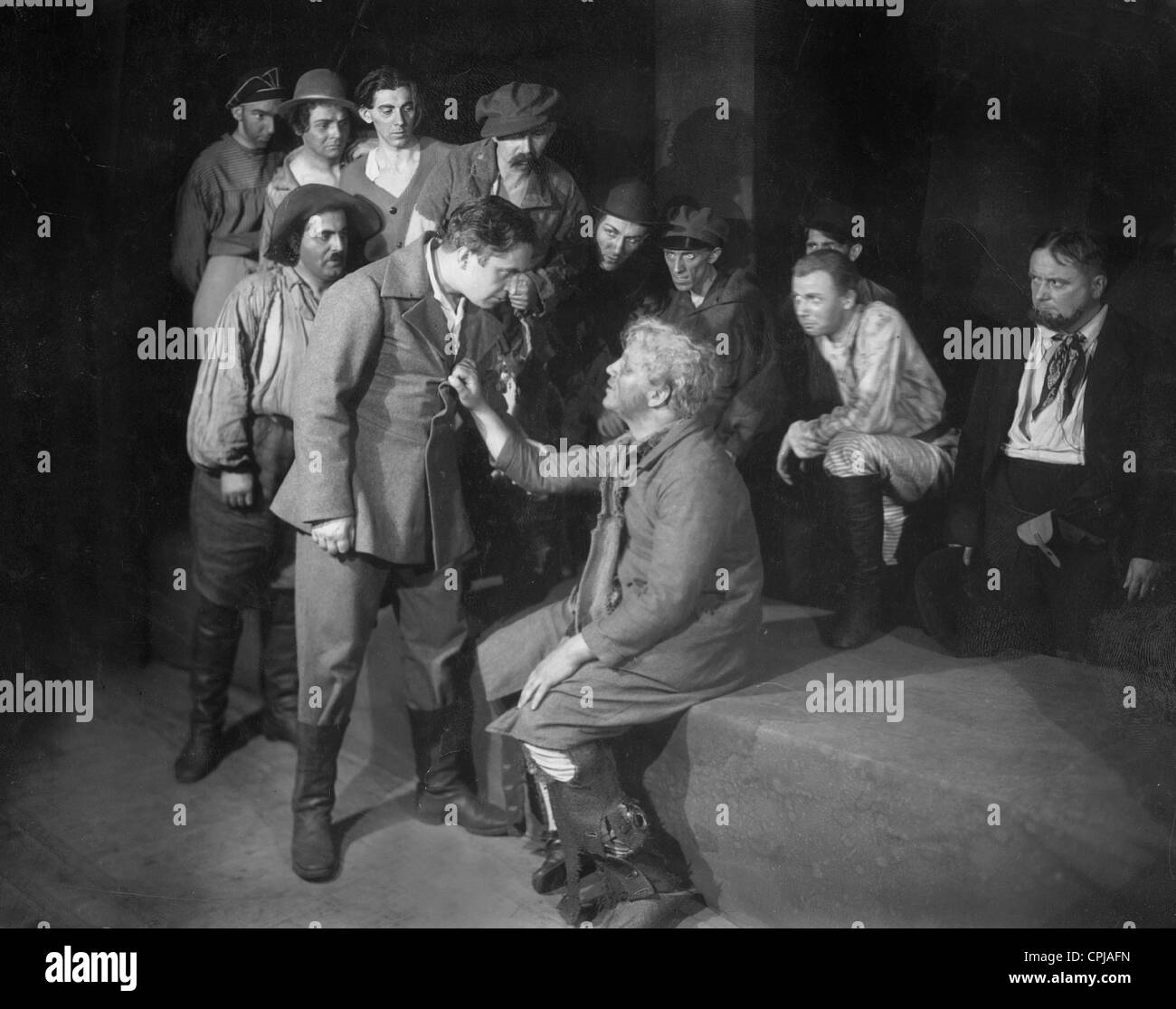 Performance of the play 'The Robbers' by Friedrich Schiller, 1926 Stock Photo