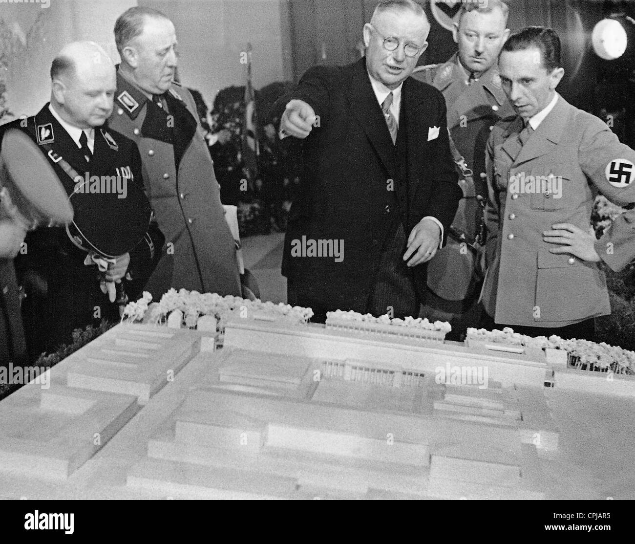 Joseph Goebbels, Viktor Lutze, Ludwig Klitzsch, Loeffelholz, Lehnich, 1938 Stock Photo