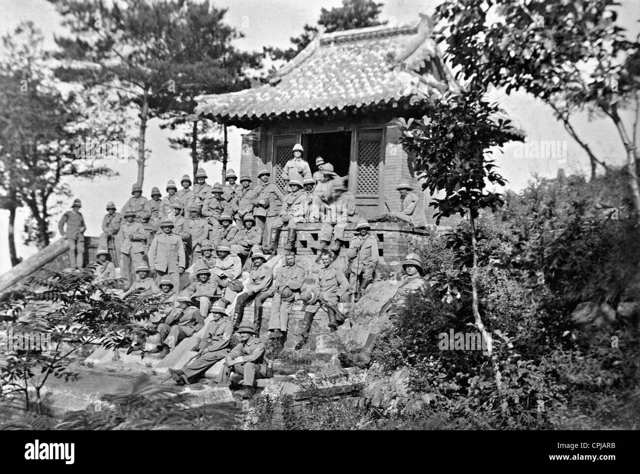 High temple at Schanhaikwan, 1904 Stock Photo