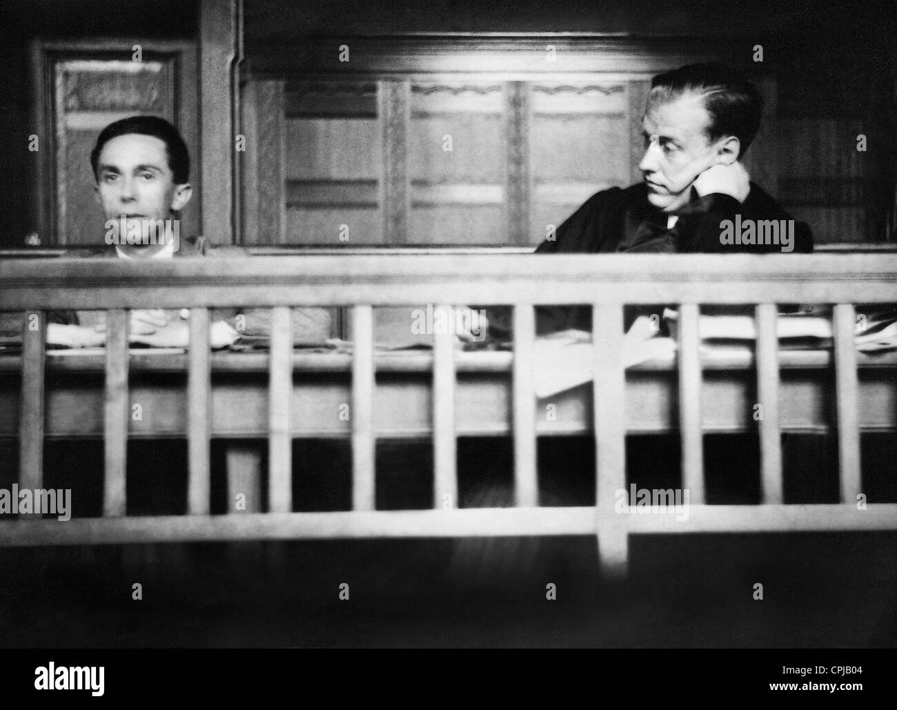 Joseph Goebbels in court, 1932 Stock Photo