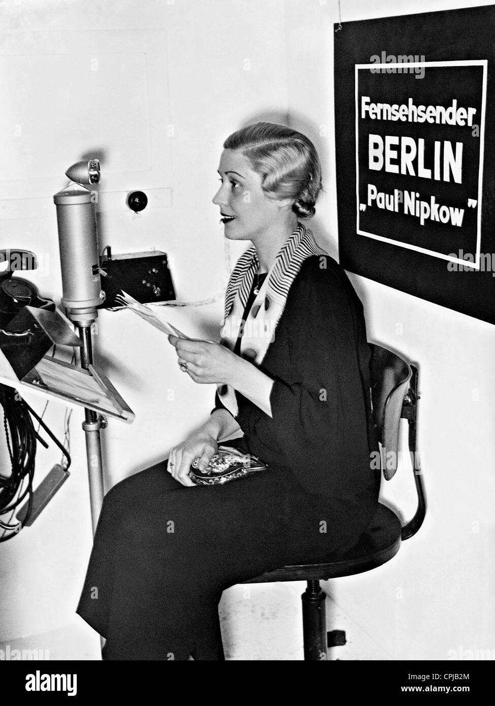 The television announcer Else Elster, 1935 Stock Photo - Alamy