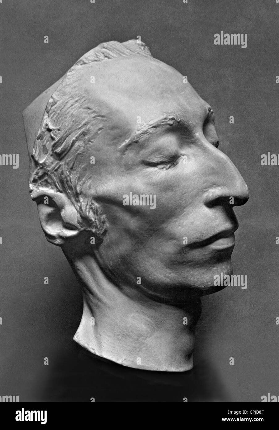 Death mask of Carl Maria von Weber Stock Photo
