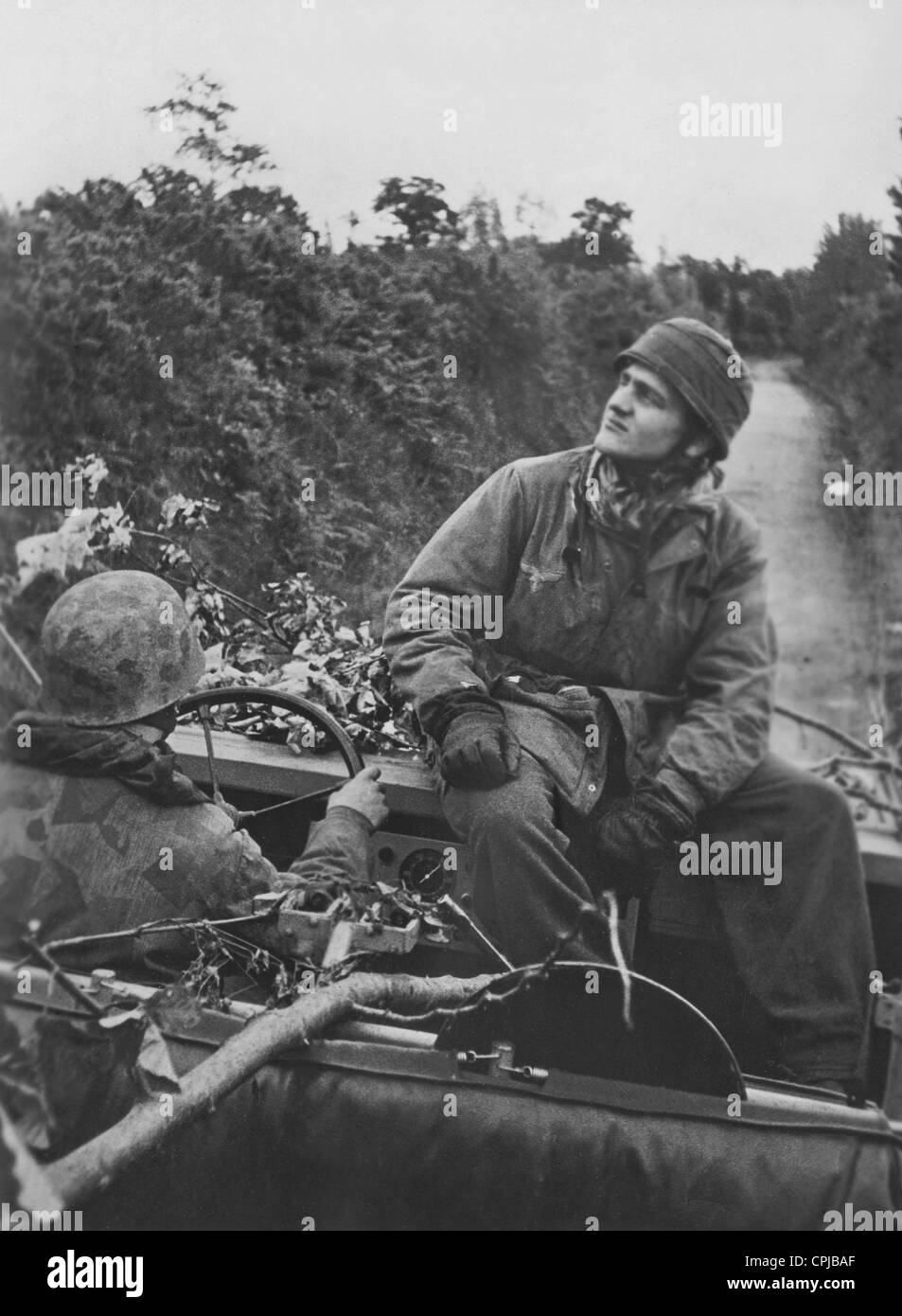 German paratroopers in the Normandy, 1944 Stock Photo