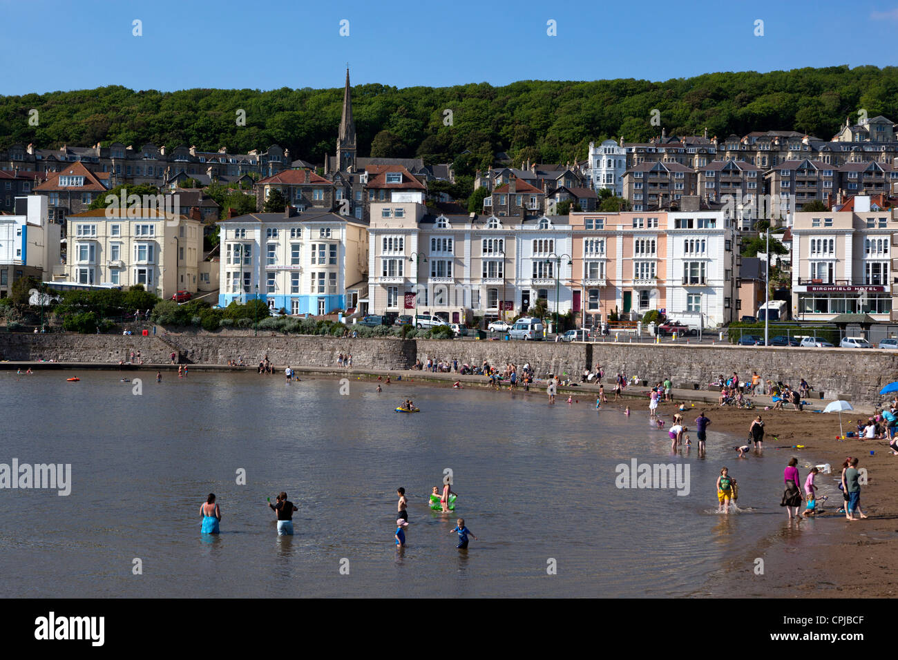 Seafront at Weston Super Mare Stock Photo