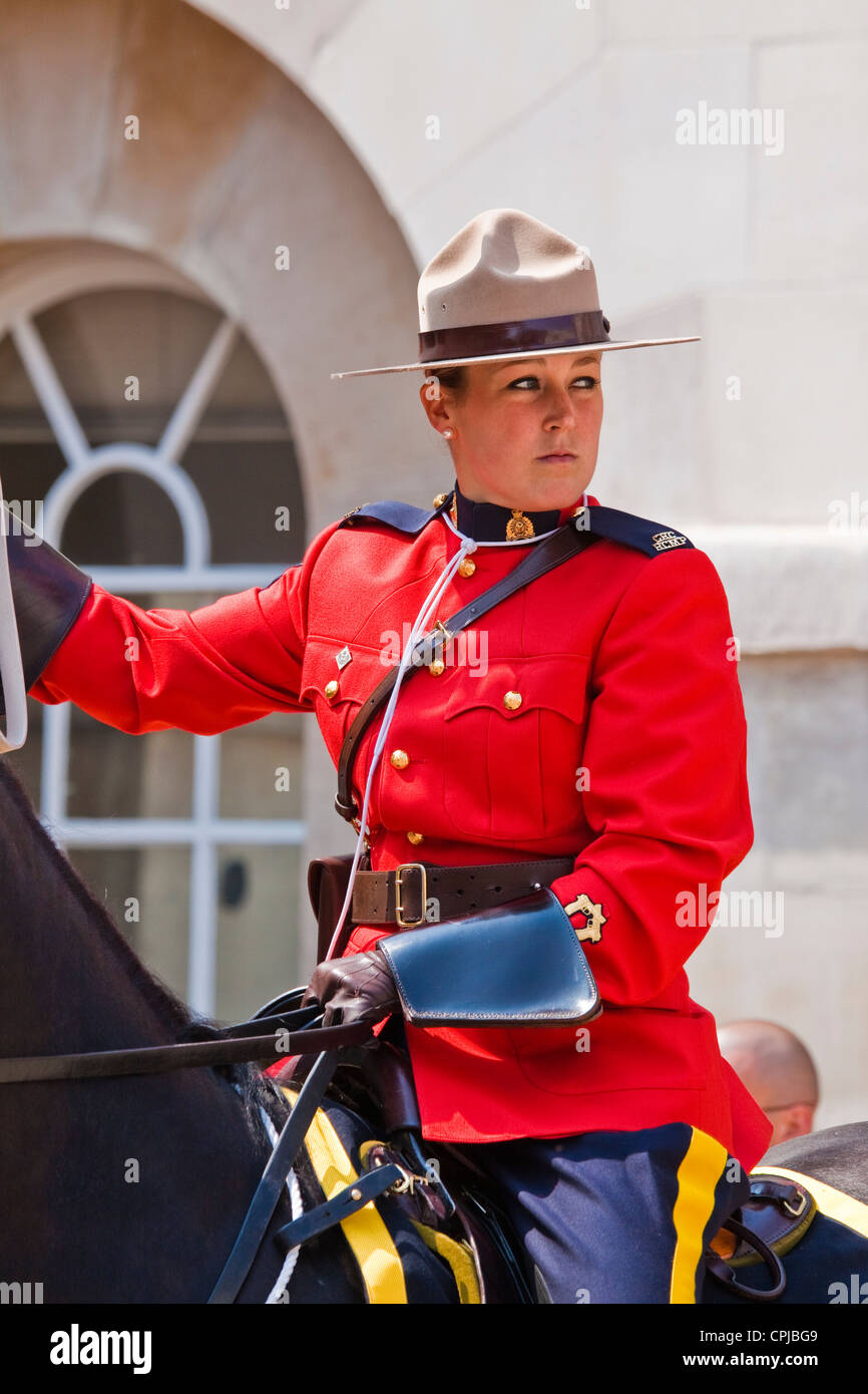 Royal Canadian Mounted Police in London Stock Photo Alamy