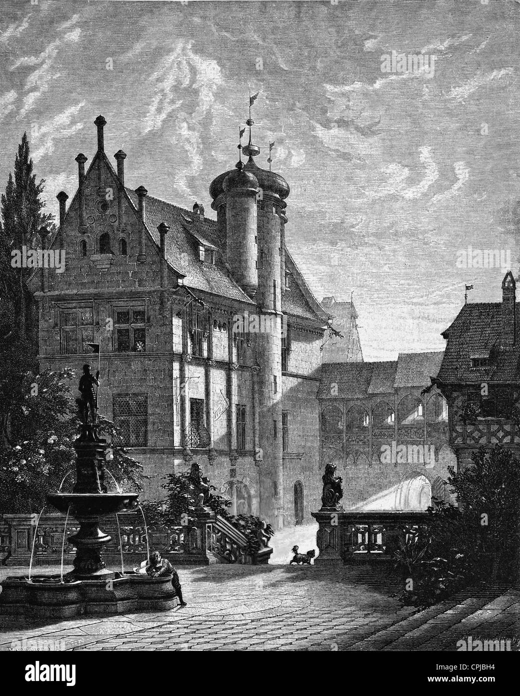 Tucher small castle in Nuremberg Stock Photo