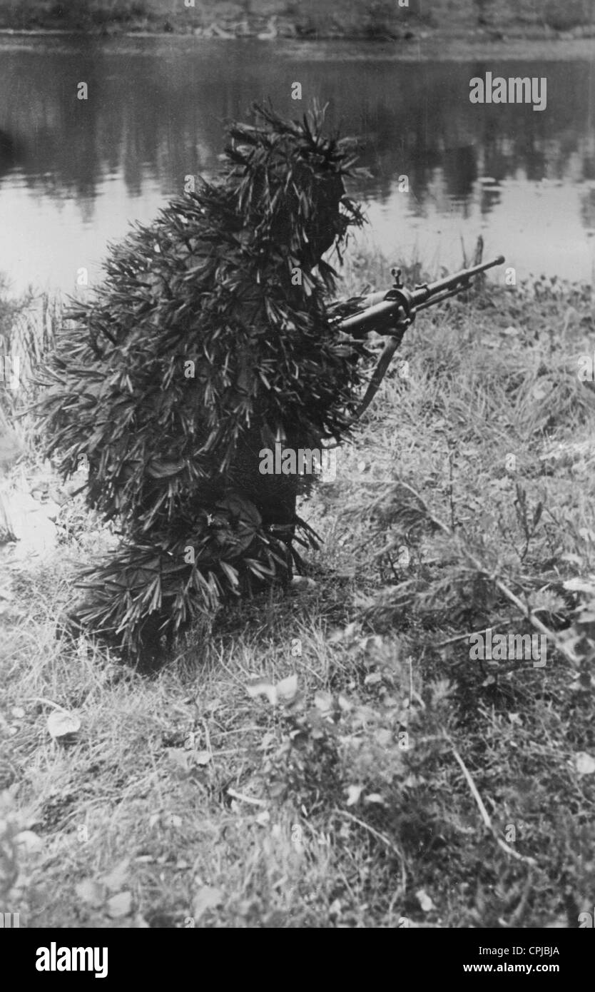 Soviet sniper, 1941 Stock Photo