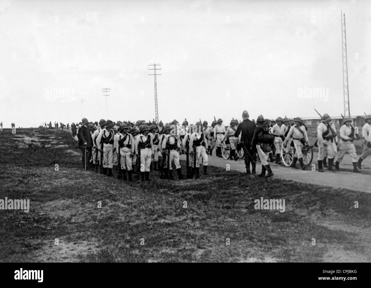 German landing troops near Kiaochow Stock Photo Alamy