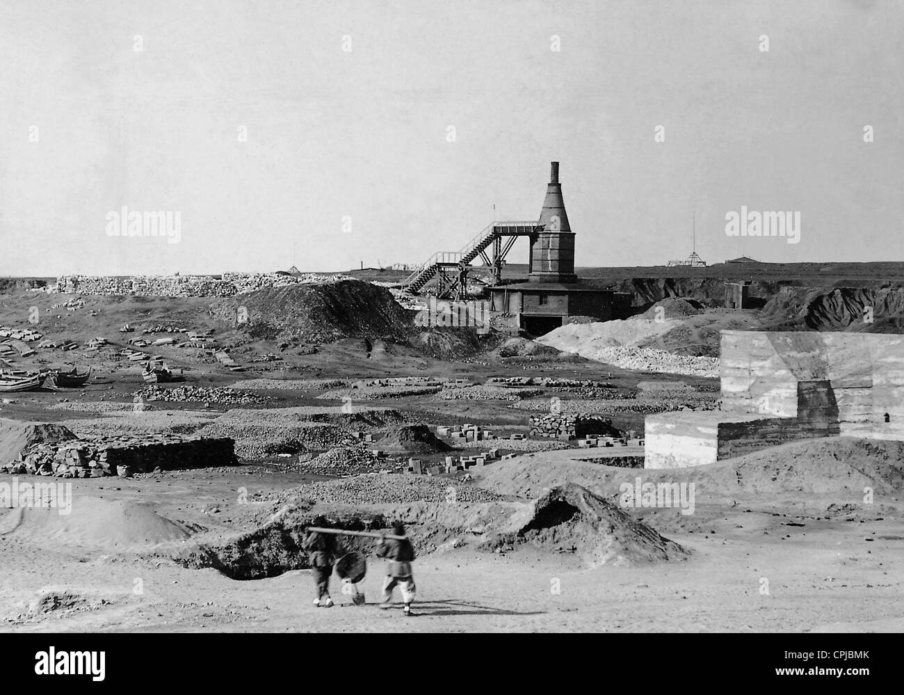 Lime kiln in Tapantau, north of Quingdao Stock Photo