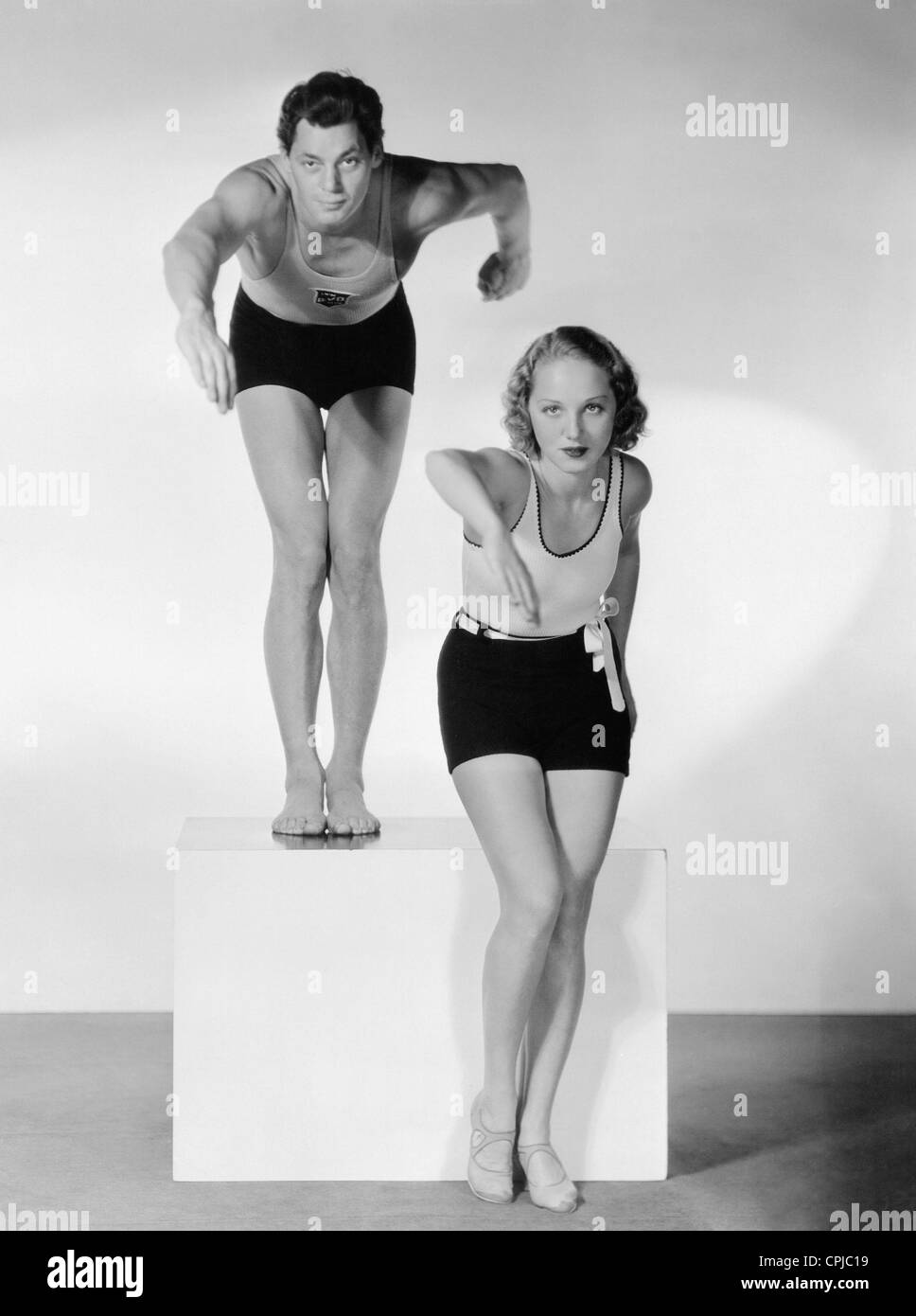 Johnny Weissmuller and Leila Hyams 1932 Stock Photo