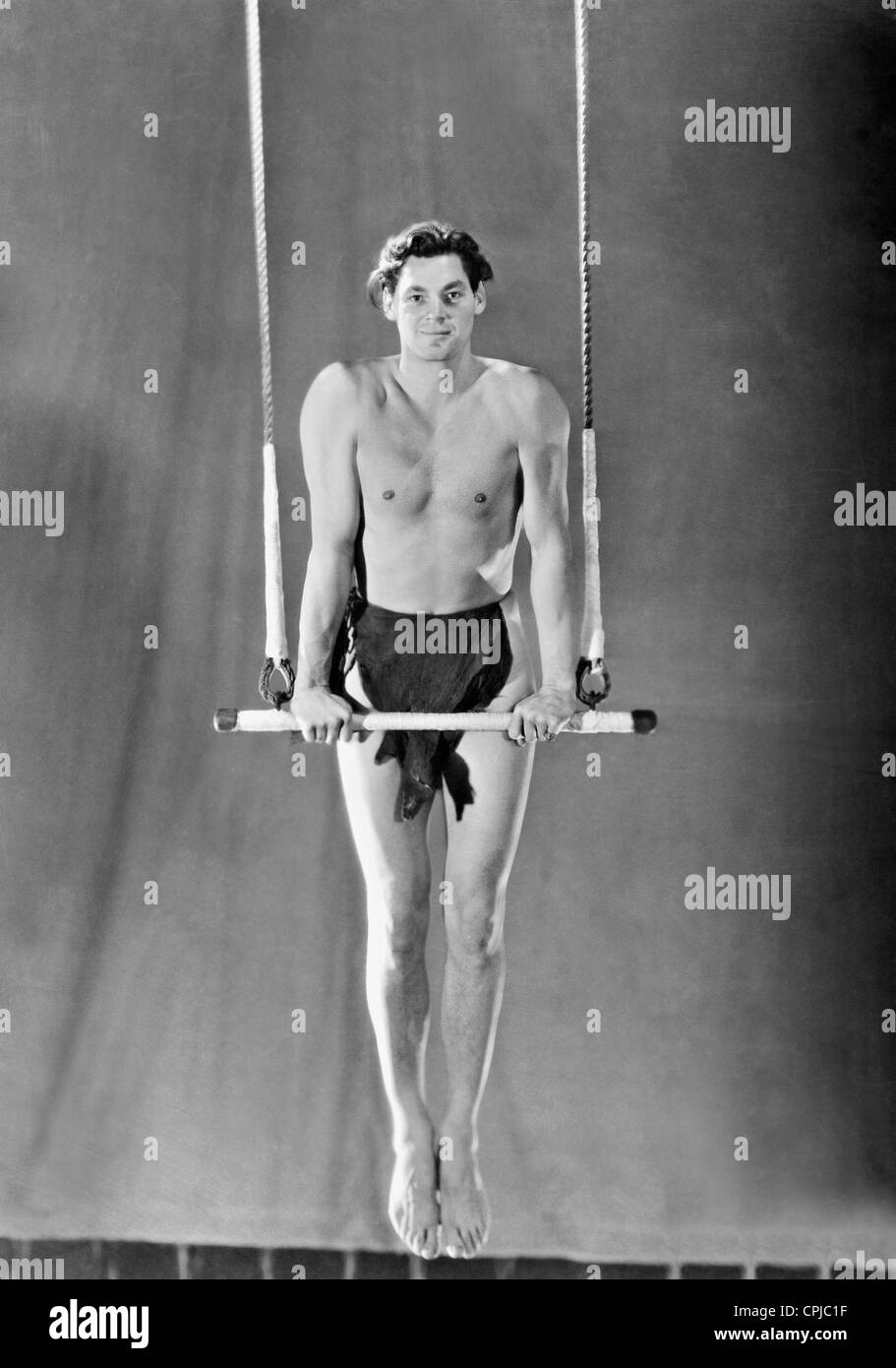 Johnny Weissmuller as Tarzan, 1933 Stock Photo