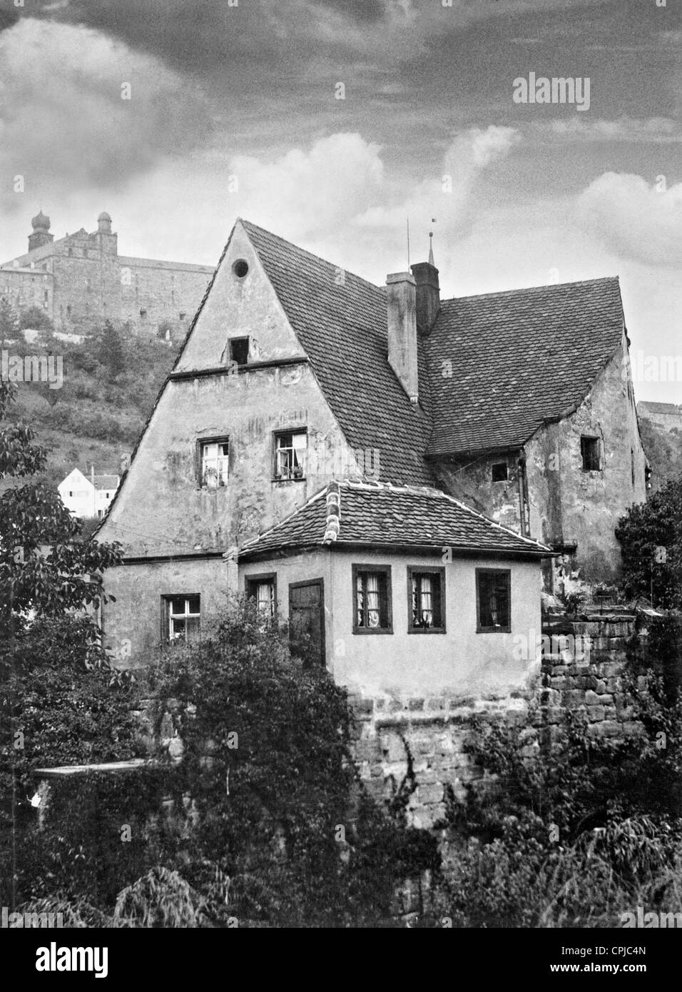 Renaissance Small Castle in Kulmbach, 1935 Stock Photo
