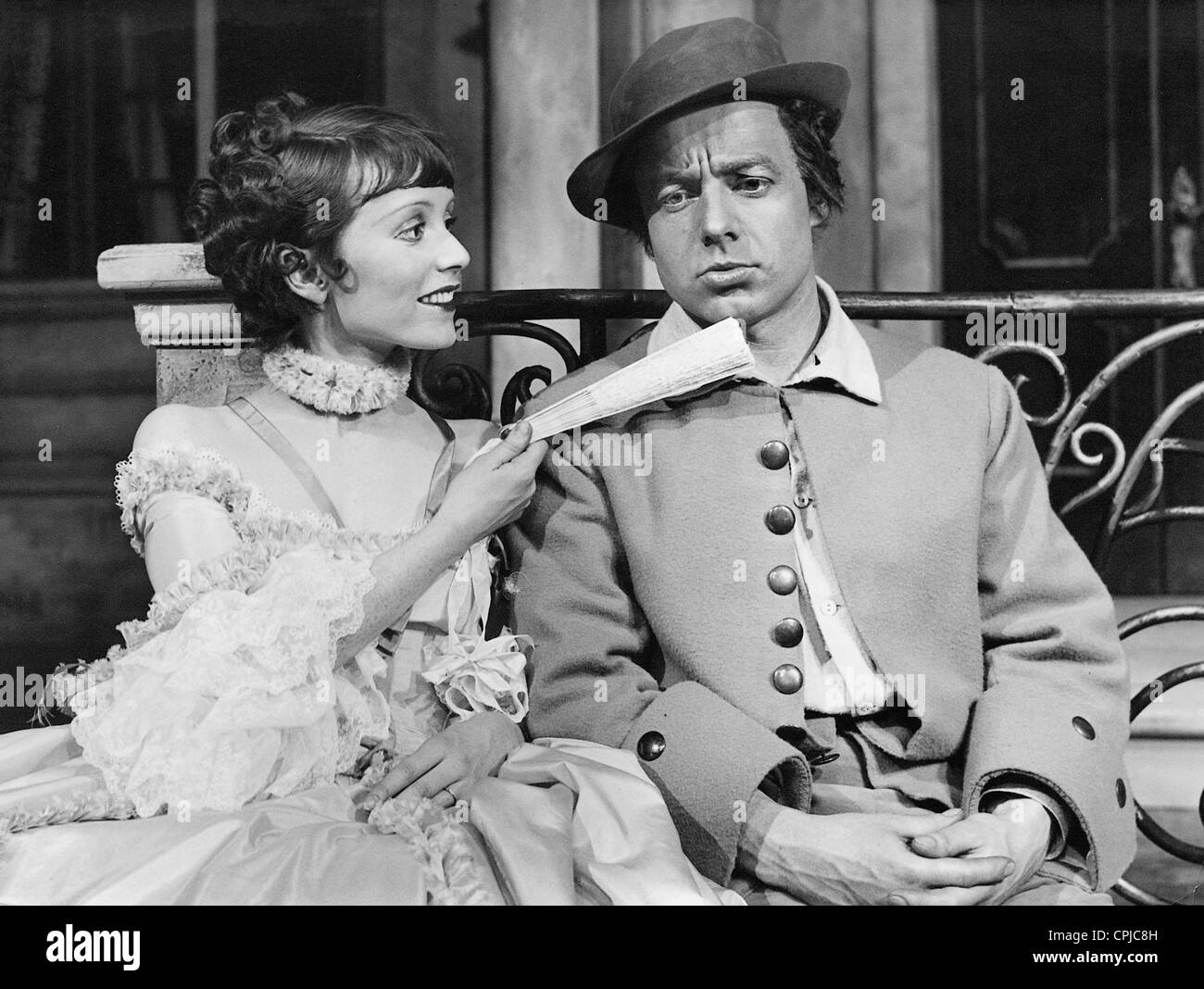 Dolly Haas and Heinz Ruehmann in 'George Dandin', 1934/35 Stock Photo