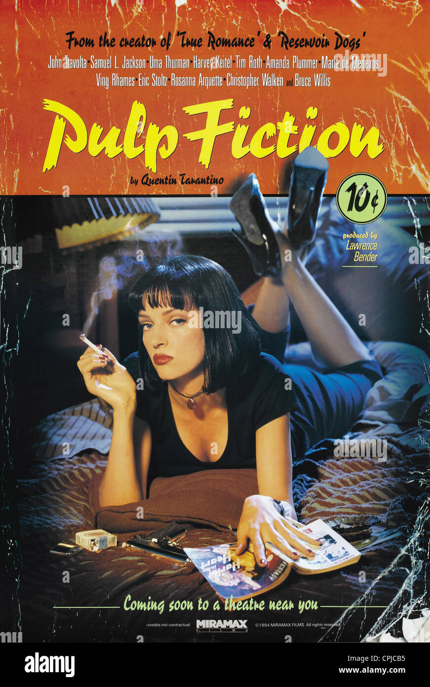 Movie poster Pulp Fiction by Quentin Tarantino. Museum: © Miramax
