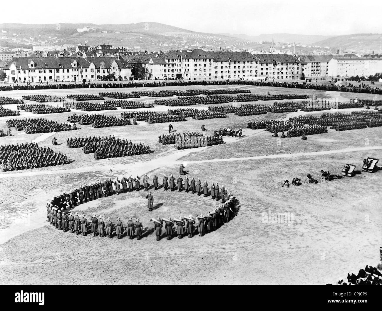 Swearing in recruits of the Austrian army, 1936 Stock Photo