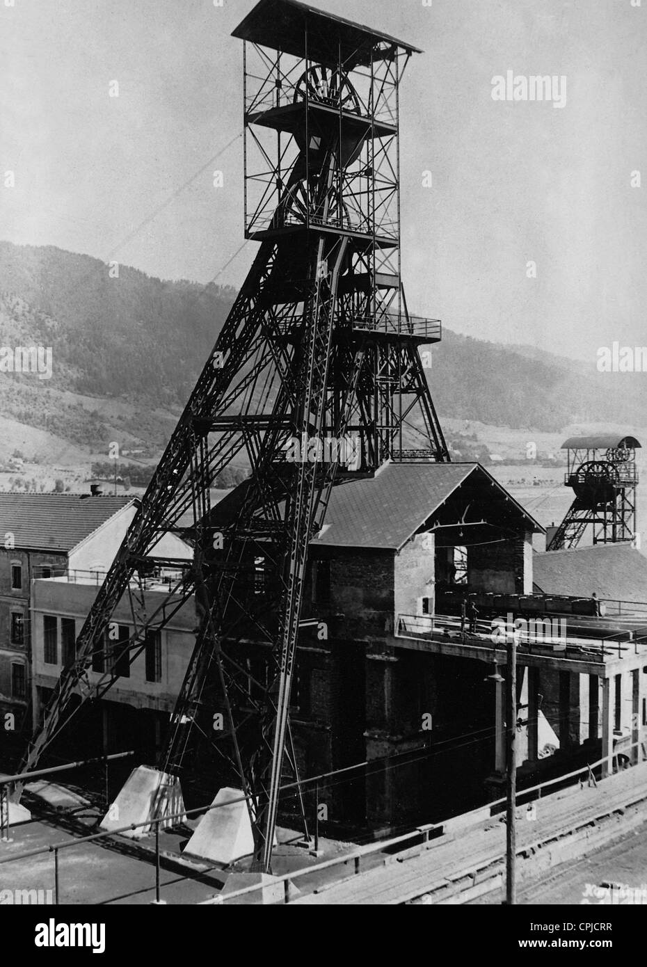 Lignite shaft tower Stock Photo