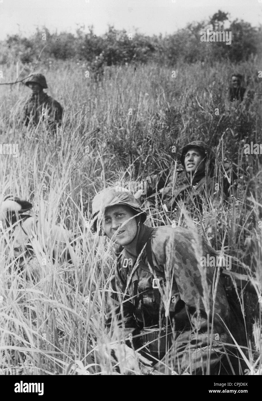 Soldiers of the Waffen-SS in Russia, 1941 Stock Photo