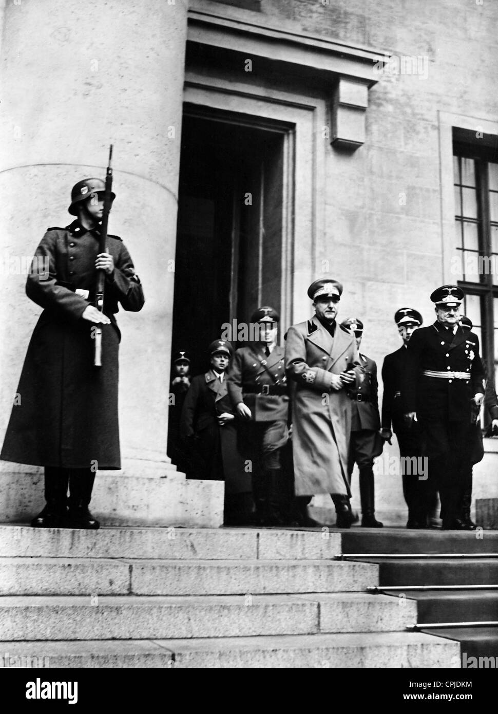 Dino Grandi in front of the new State Chancellery, 1940 Stock Photo