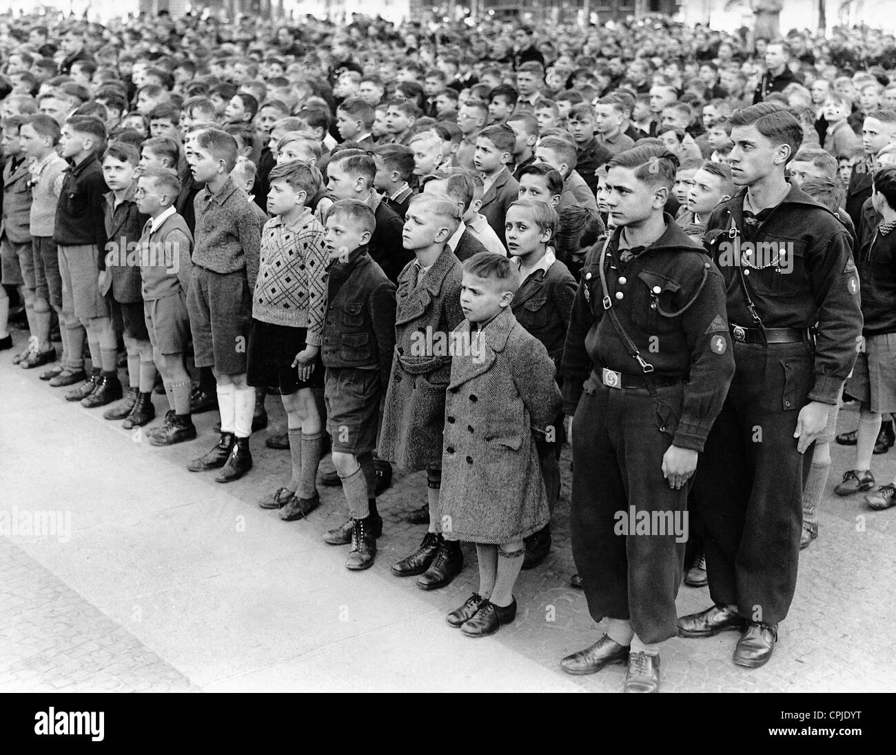 Acceptance of boys into the Deutsches Jungvolk, 1938 Stock Photo