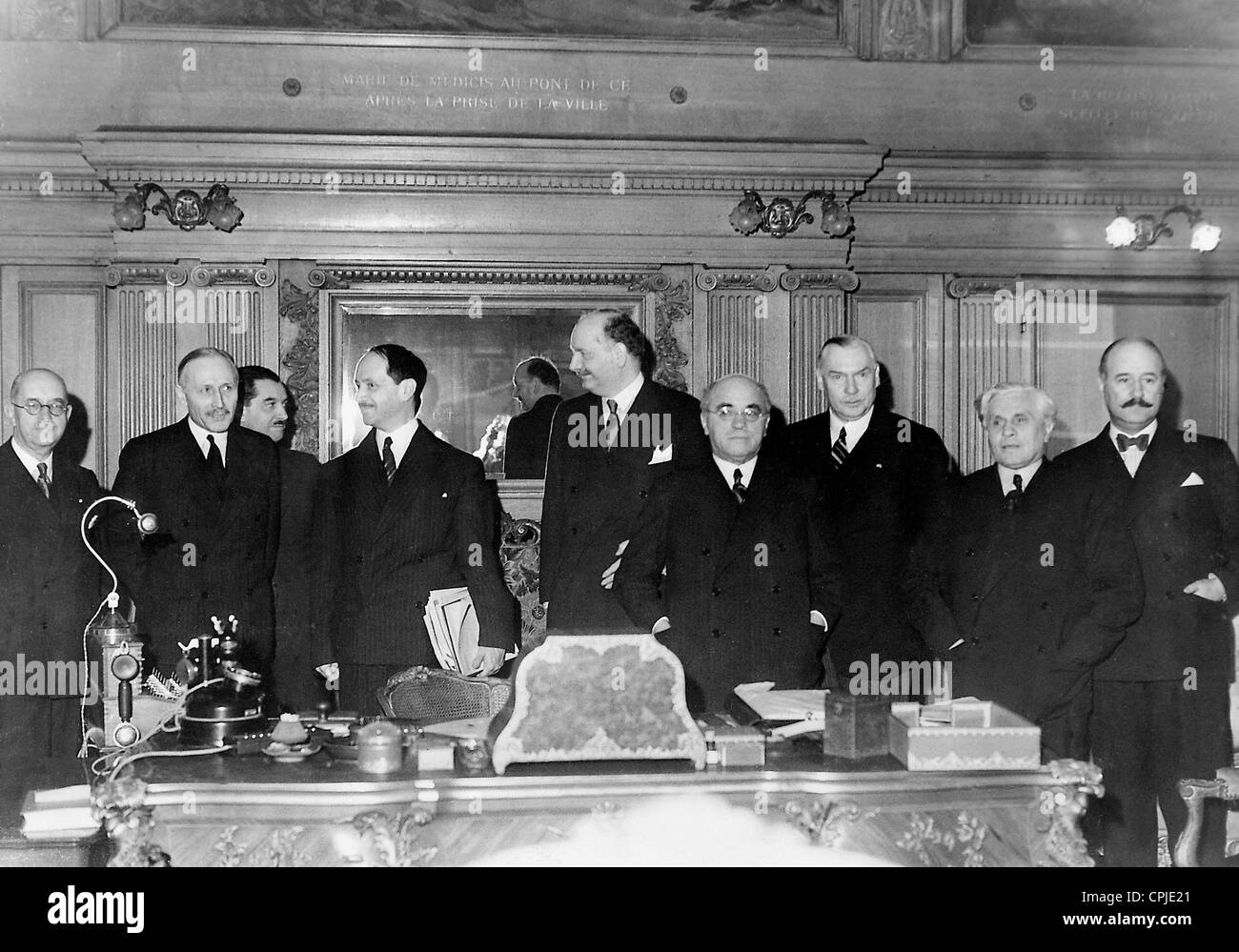 Conference on French foreign policy at the Quai d'Orsai, 1936 Stock Photo