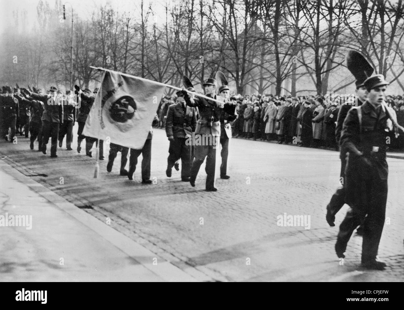 Parade of the Norwegian Labor Service in Oslo, 1941 Stock Photo
