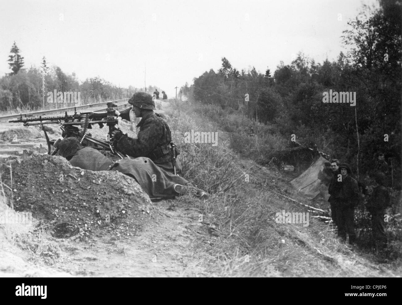 Soldiers of the Waffen-SS on the Eastern front, 1942 Stock Photo