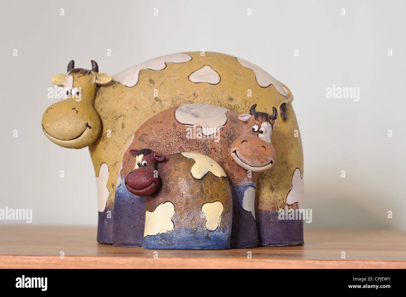 Three cows sculpture ornament Stock Photo
