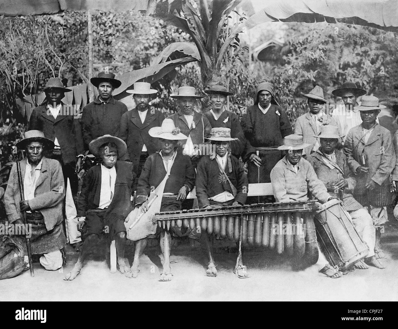 Indian music band, 1911 Stock Photo