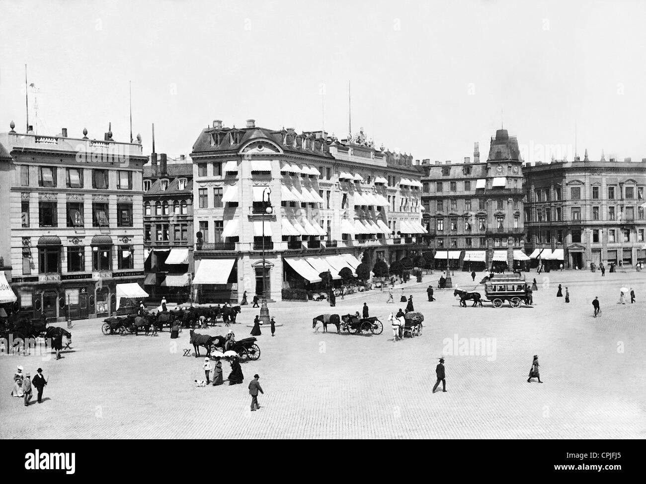 King's New Market in Copenhagen, 1905 Stock Photo