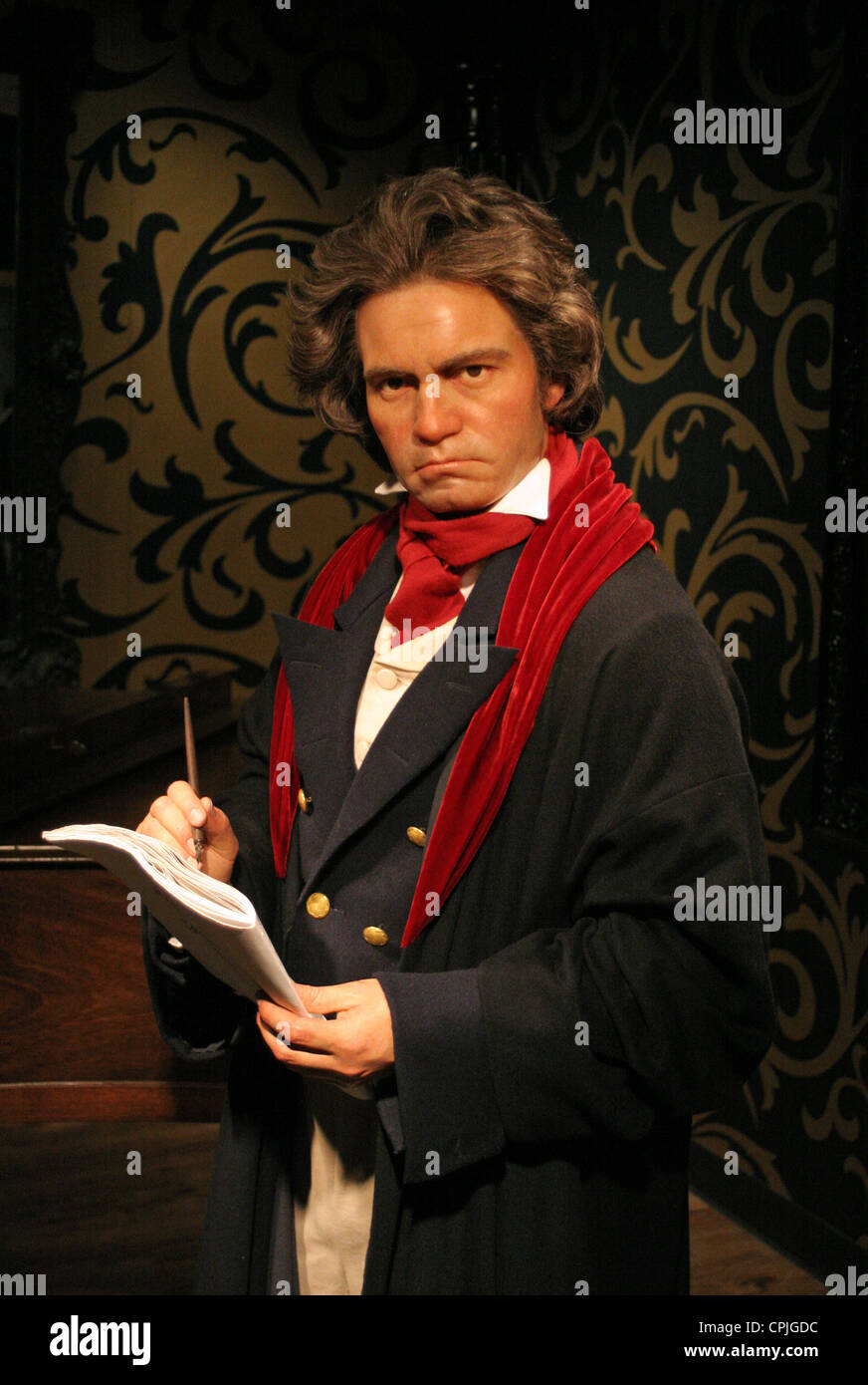 A wax figure of Ludwig van Beethoven in the wax works Madame Tussauds, Berlin, Germany Stock Photo