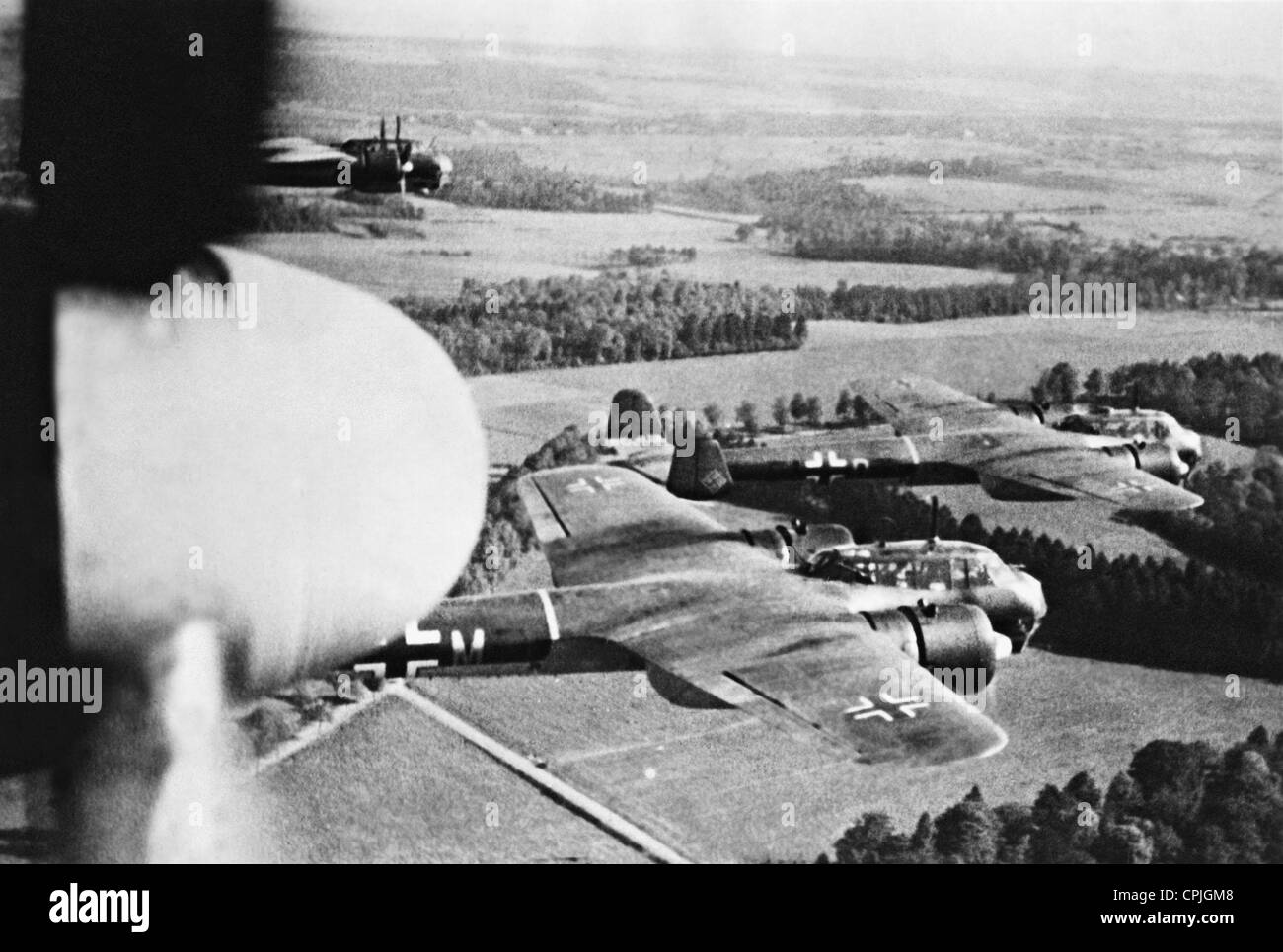 German warplanes Dornier Do 17 Z, 1940 Stock Photo