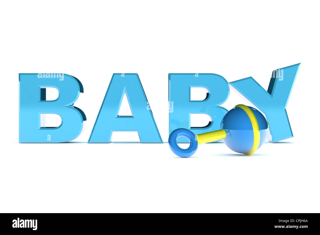 A Colourful 3d Rendered Baby Boy Text Illustration Stock Photo Alamy