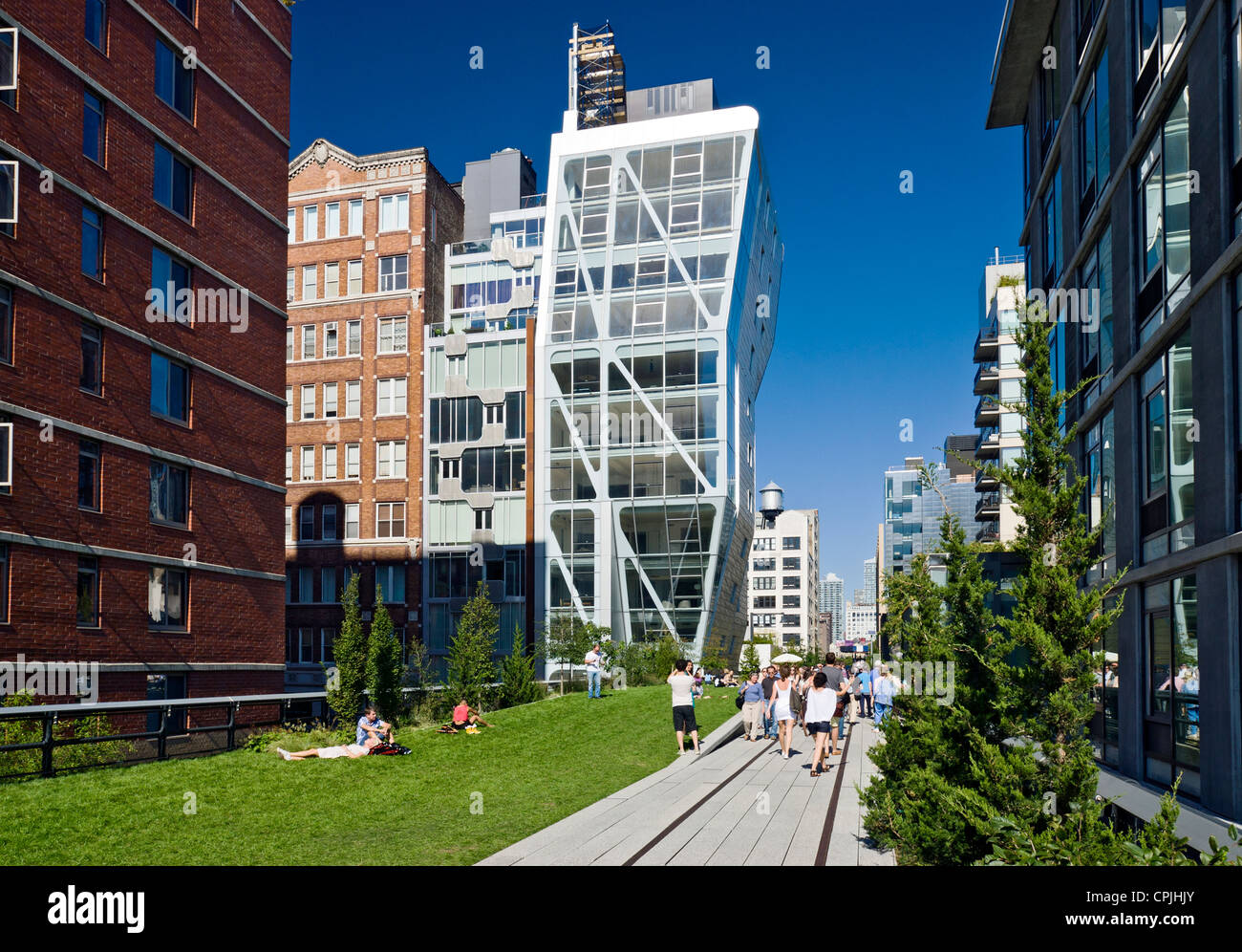 High Line New York City HL23 Apartment Building Neil Denari Manhattan Stock Photo