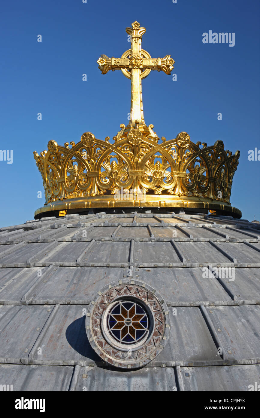 Perhaps, the most widely recognised symbol of christianity - Lourdes, France. Stock Photo