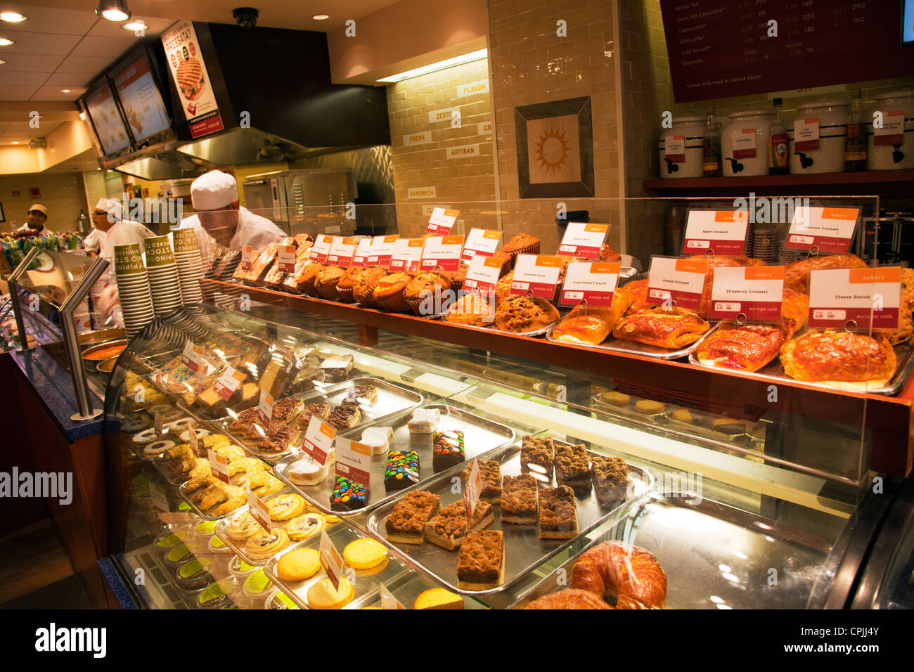 New York City Typical Fast Food Shop Selling Cakes Pastries Burgers new-york-city-typical-fast-food-shop-selling-cakes-pastries-burgers