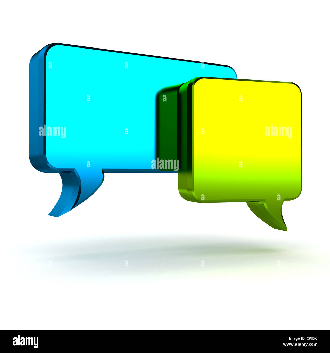 A Colourful 3d Rendered Speech Bubble Illustration Stock Photo - Alamy