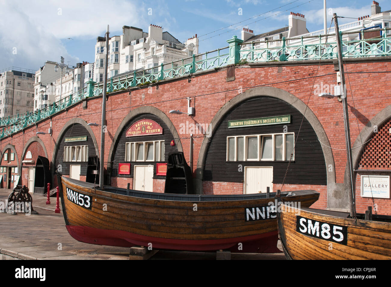 Brighton sea front fishing museum Stock Photo